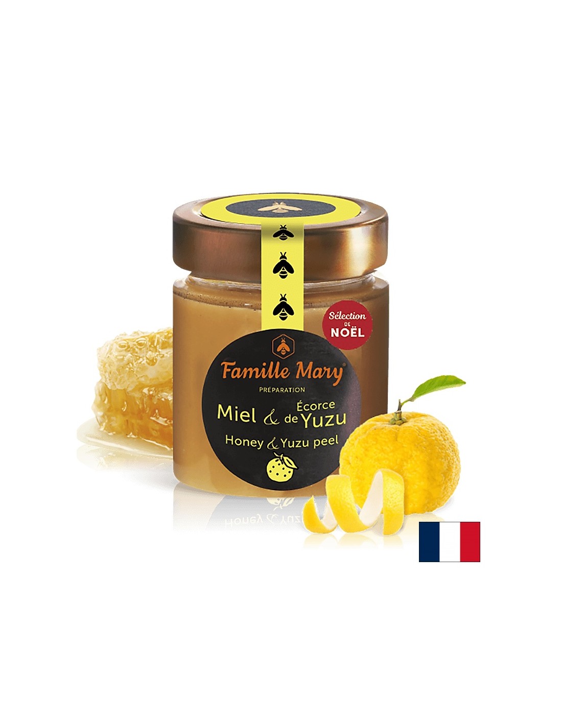 Méz francia virágokból és Yuzu kéregből, 170 g