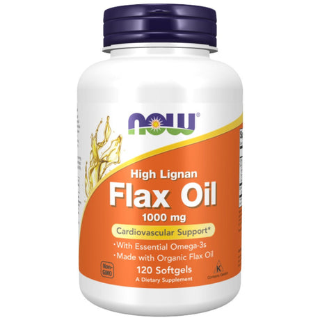 Flax Oil (High Lignan) 1000 mg - 120 Gel capsules - Nutra Best Europe