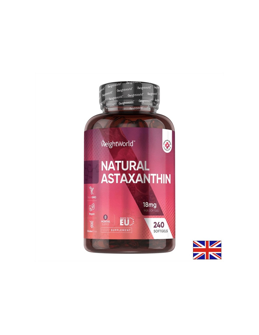 Látásra - Astaxanthin 18 mg (mikroalgából), 240 kapszula - Astaxanthin