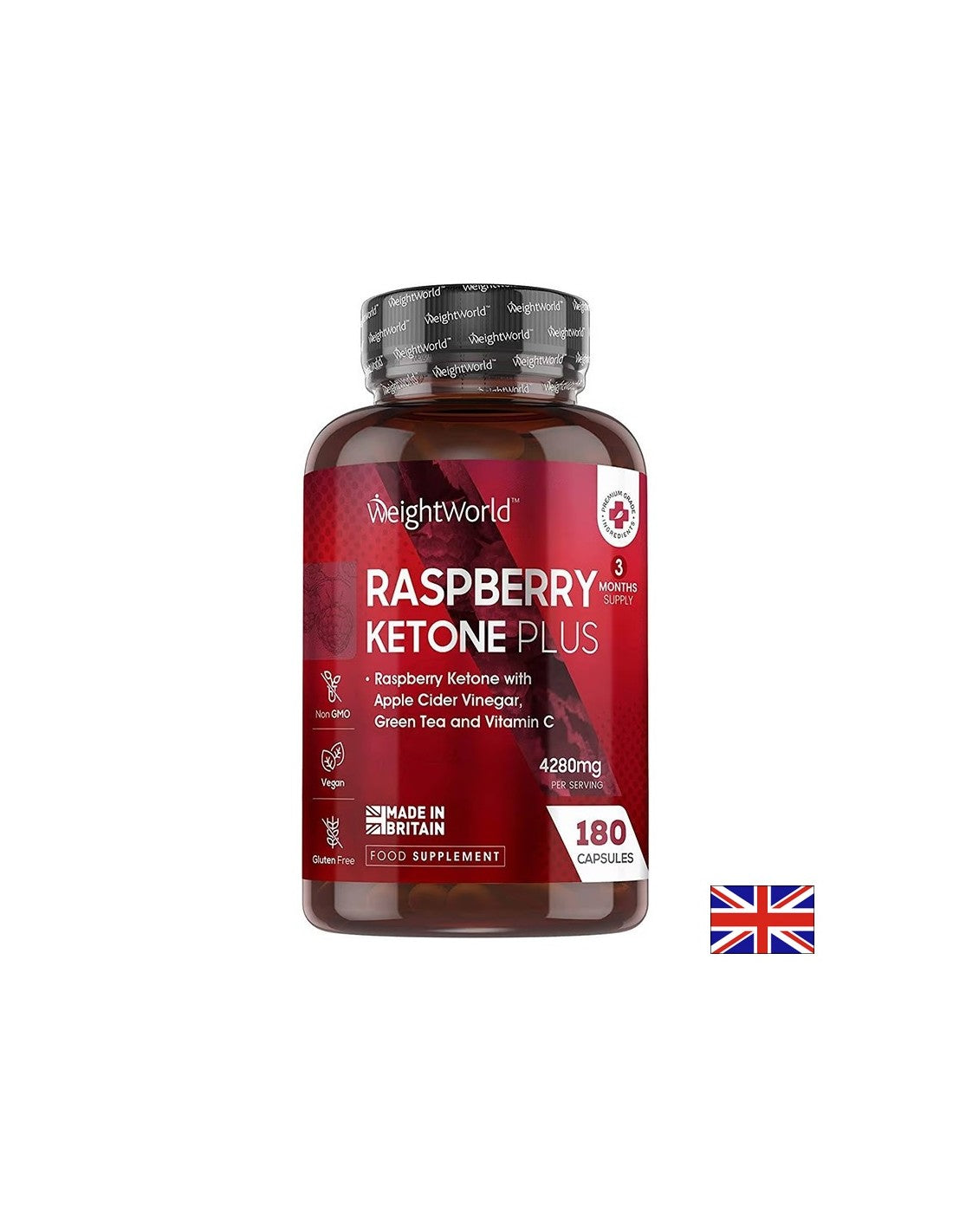 Zsírégetés - Raspberry Ketones Plus, 180 kapszula súlyvilág