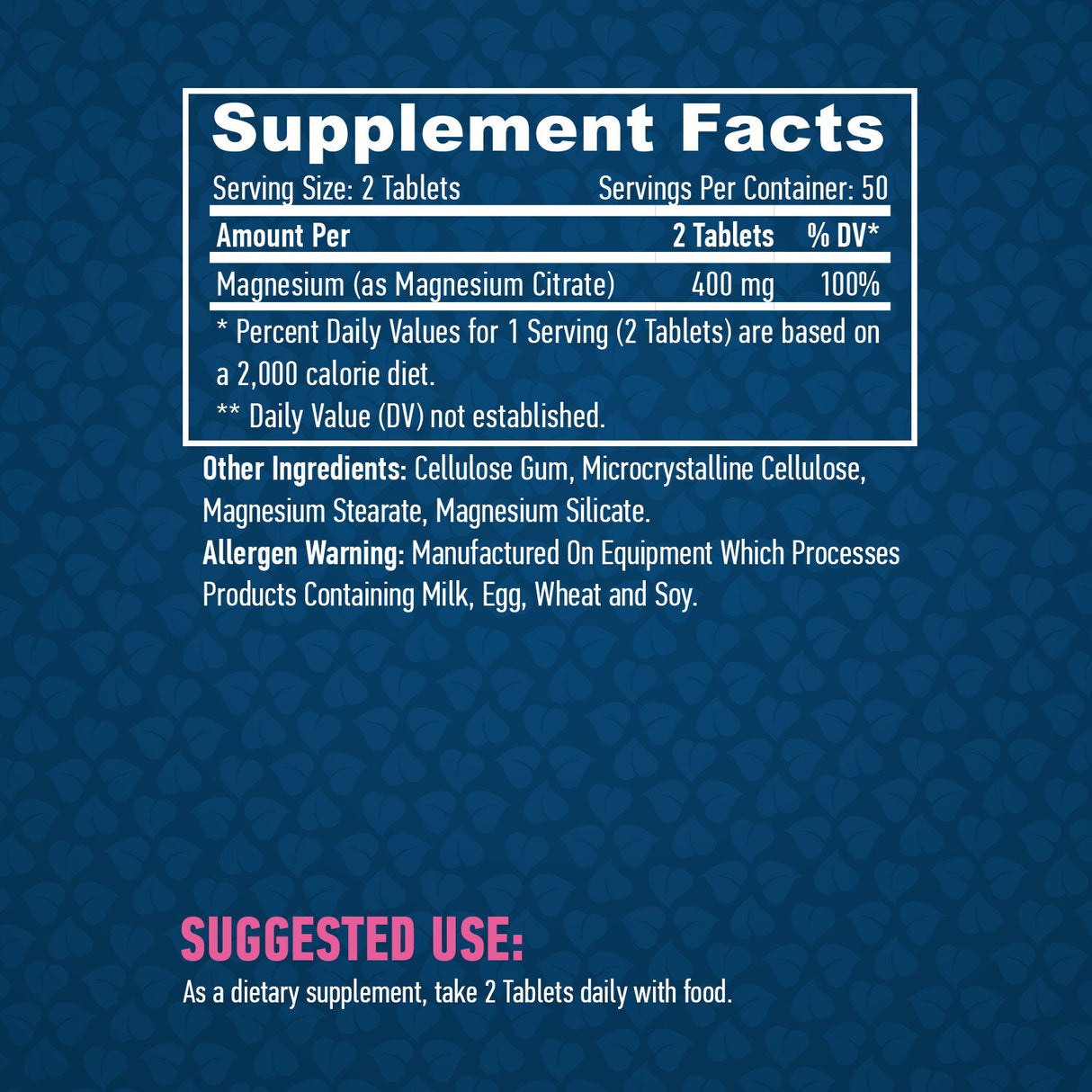 Magnesium Citrate 200mg / 100 Tabs. - Nutra Best Europe