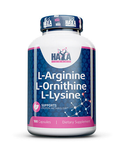 L-Arginine / L-Ornithine / L-Lysine / 100 Caps. - Nutra Best Europe
