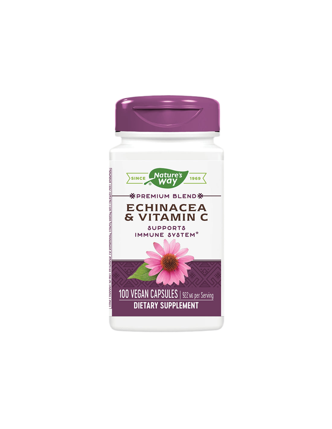 Echinacea + Vitamin C - 100 capsules - Nutra Best Europe