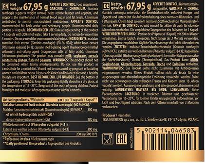Appetite Control - 90 capsules - Nutra Best Europe