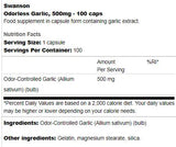 Odorless Garlic 500 mg 100 capsules - Nutra Best Europe