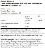 Vitamin C Timed Release 1000 mg | With Rose Hips - 120 Tablets - Nutra Best Europe