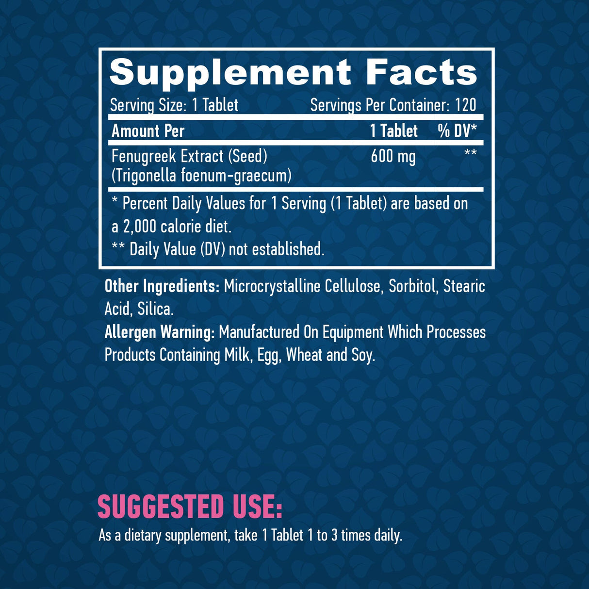 Fenugreek 600 mg / 120 Tabs - Nutra Best Europe