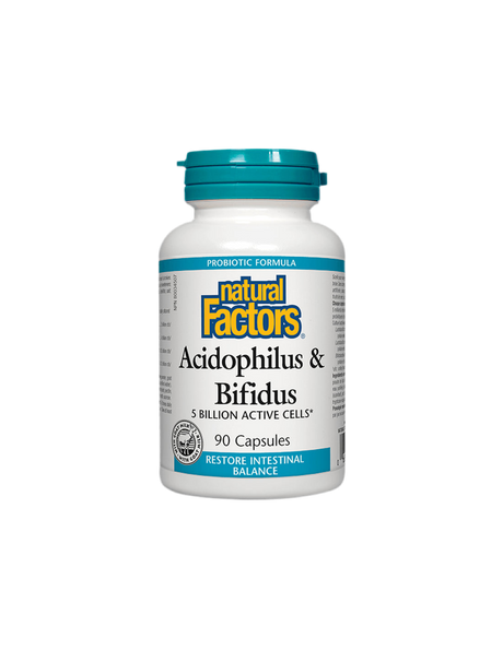Acidophilus & Bifidus | 5 Billion Active Cells - 90 capsules - Nutra Best Europe