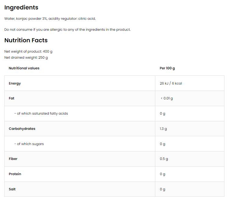 Diet Rice / Keto-Friendly Low-Calorie Konjac 400 grams - Nutra Best Europe