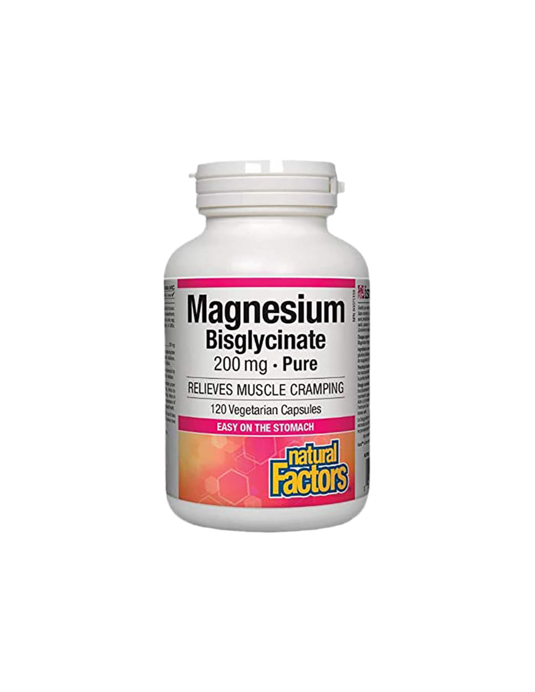 Magnesium Bisglycinate Pure/ Magnesium (bisglycinate) 200 mg x 120 capsules Natural Factors - Nutra Best Europe
