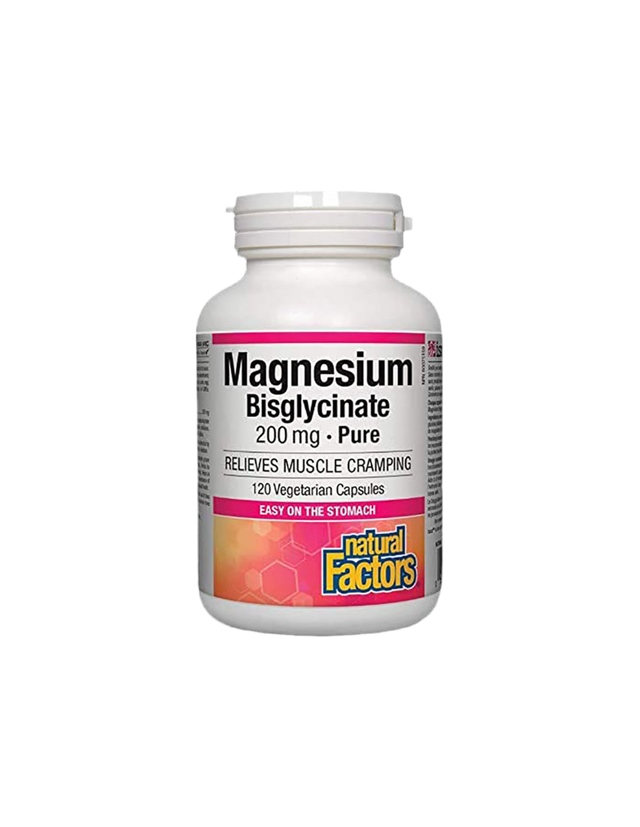 Magnesium Bisglycinate Pure/ Magnesium (bisglycinate) 200 mg x 120 capsules Natural Factors - Nutra Best Europe