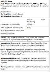 BEST CoQ10 with Bioperine 200 mg - 60 capsules - Nutra Best Europe