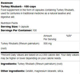 Turkey Rhubarb 500 mg 100 capsules - Nutra Best Europe
