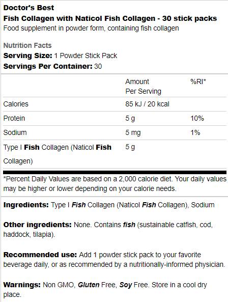 BEST Fish Collagen | With Naticol - 30 Packets - Nutra Best Europe