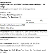 Digestive Health Probiotic | 2 Billion with LactoSpore - 60 capsules - Nutra Best Europe