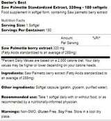 BEST Saw Palmetto 320 mg - 180 Gel capsules - Nutra Best Europe