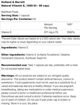 Natural Vitamin E 1000 IU - 90 capsules - Nutra Best Europe