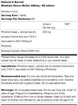 Rhodiola Stress Relief 200 mg - 60 Tablets - Nutra Best Europe