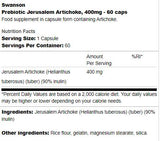 Prebiotic Jerusalem Artichoke 400 mg 60 capsules - Nutra Best Europe
