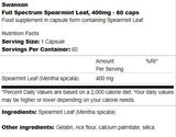 Full Spectrum Spearmint Leaf 400 mg 60 capsules - Nutra Best Europe