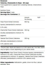 Valerian, Chamomile and Hops 60 capsules - Nutra Best Europe