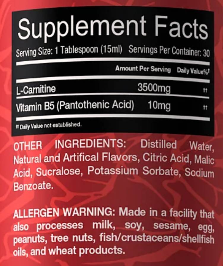 Liquid L-Carnitine 3500 mg 450 ml - Nutra Best Europe