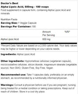 BEST Alpha Lipoic Acid 600 mg - 180 capsules - Nutra Best Europe