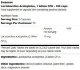Lactobacillus Acidophilus 1 billion CFU 100 capsules - Nutra Best Europe