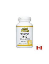 K2-vitamin 120 mcg és D3-vitamin 1000 NE, 60 lágyzselatin kapszula <tc>Natural Factors</tc>