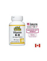K2-vitamin 120 mcg és D3-vitamin 1000 NE, 60 lágyzselatin kapszula <tc>Natural Factors</tc>