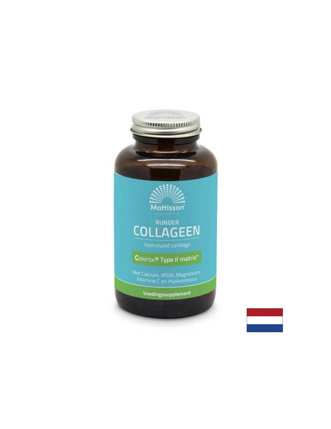 Egészséges ízületek és gyönyörű haj és bőr - Kollagén szarvasmarha (2-es típusú) kalciummal, magnéziummal, C-vitaminnal és hialuronsavval, 180 kapszula <tc>Mattisson Healthstyle</tc>