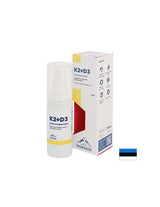 K2-vitamin (20 µg) + D3-vitamin (800 NE) - Szív- és csont egészség, Erős immunitás, Szájspray, 30 ml, 200 fújás