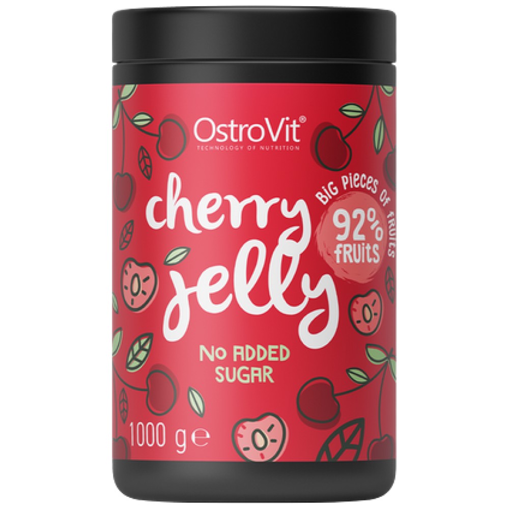 Cherry Jelly | 92% Real Fruits ~ No Added Sugar 1000 grams - Nutra Best Europe