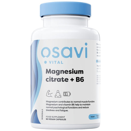 Magnesium Citrate 375 mg + B6 | P-5-P - 90 capsules - Nutra Best Europe