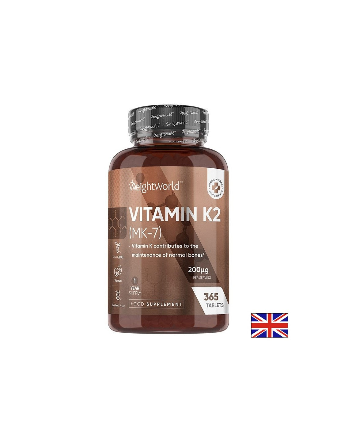 Csontok és szív- és érrendszer - K2-vitamin (MK-7), 200 µg x 365 tabletta