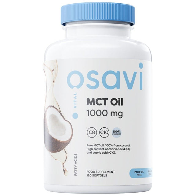 MCT Oil 1000 mg | C8 + C10 - 180 Softgels - Nutra Best Europe