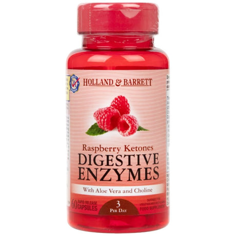 Raspberry Ketones Digestive Enzymes - 60 capsules - Nutra Best Europe