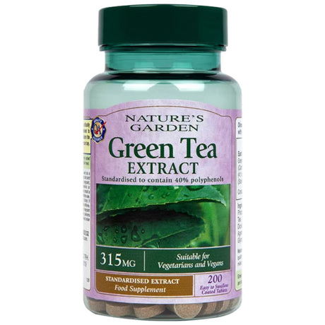 Green Tea Extract 315 mg | Nature's Garden - 200 Tablets - Nutra Best Europe