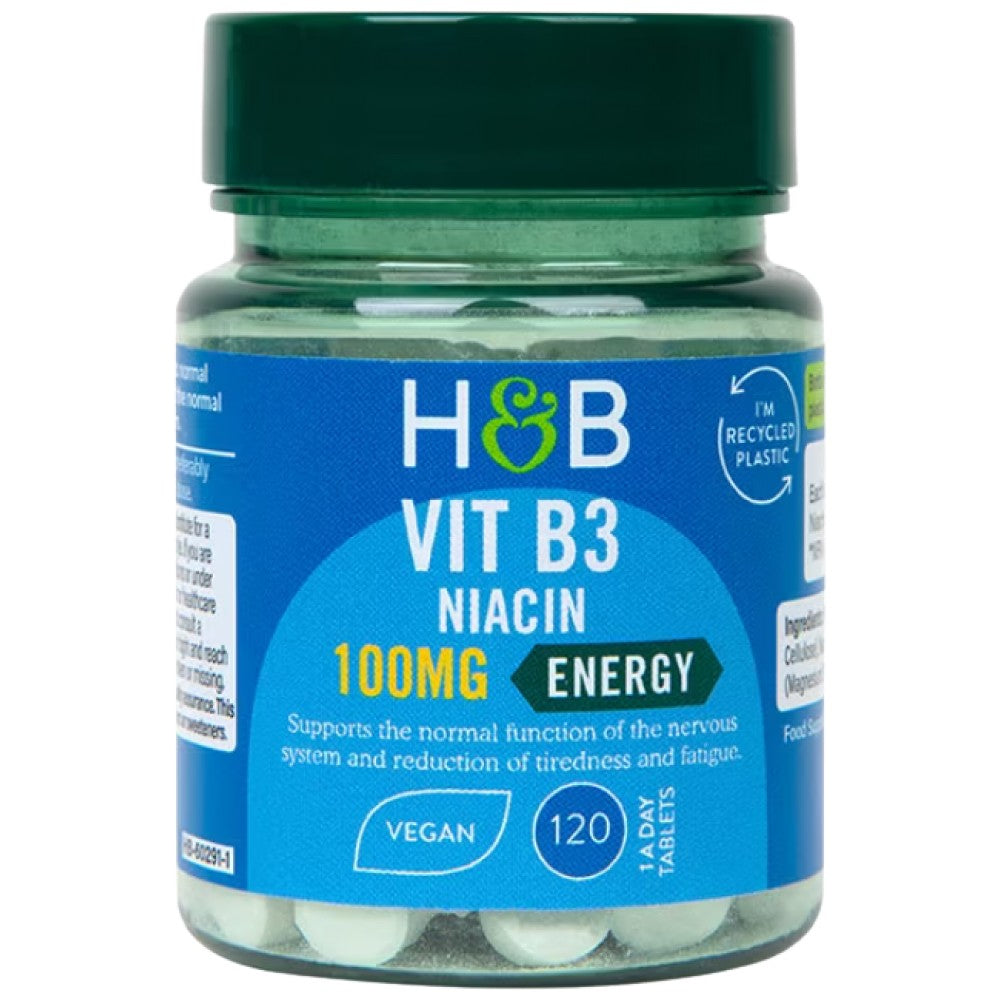 Vitamin B3 | Niacin 100 mg - 120 Tablets - Nutra Best Europe