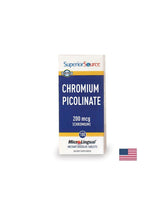 Króm (pikolinát) - vércukorszint-szabályozás, 200 mg x 100 nyelv alatti tabletta <tc>Superior Source</tc>