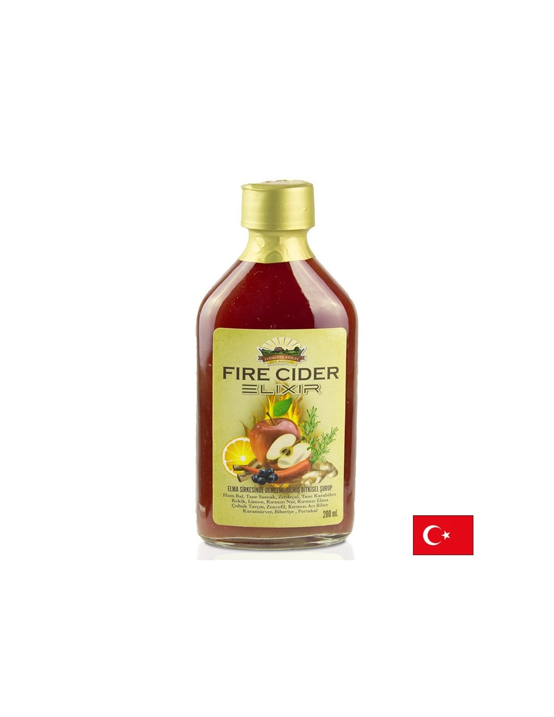 Természetes gyógynövényszirup almaecettel és mézzel - Erős immunitás és jó emésztés, 200 ml, 10 adag