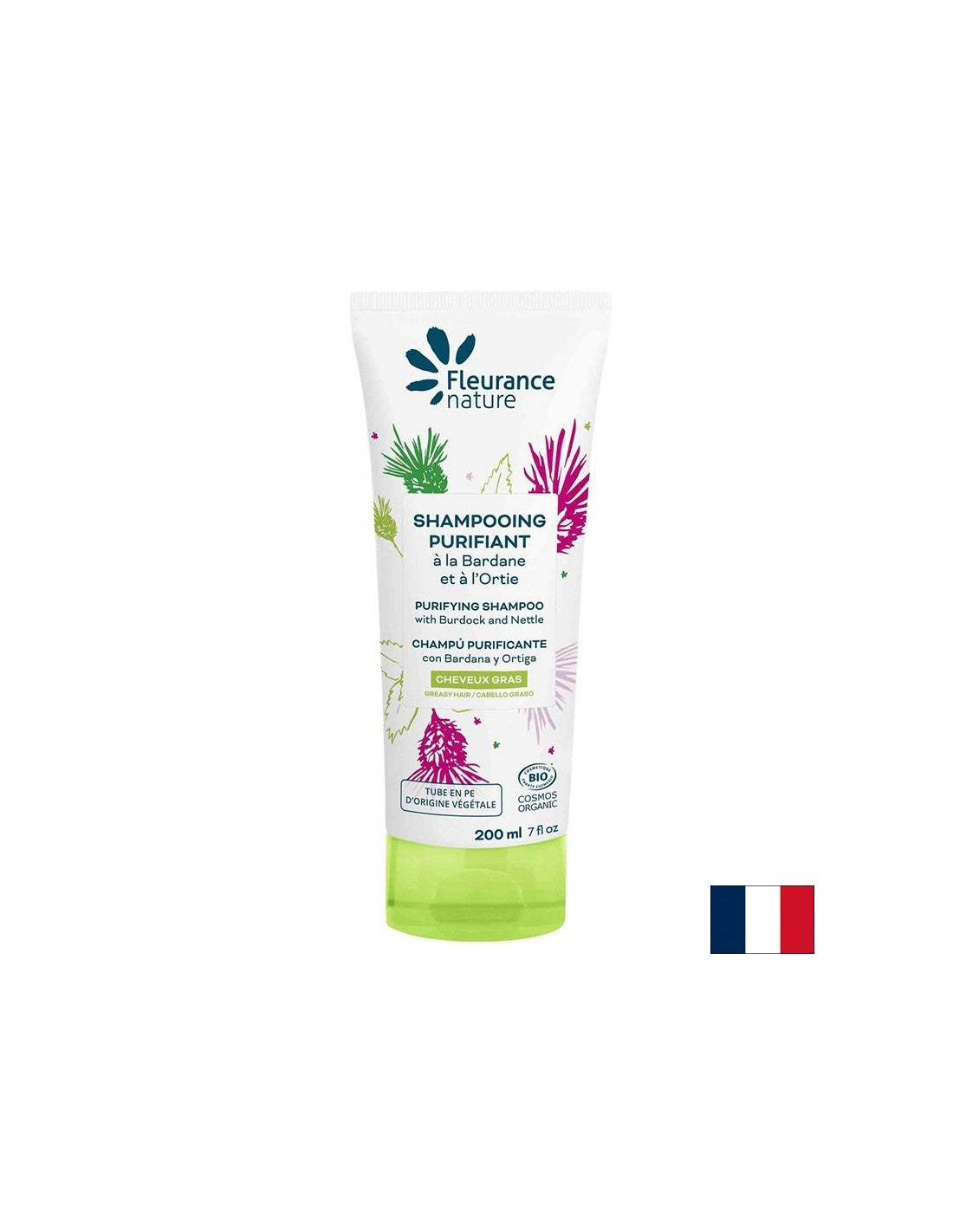 Sampon Aloe Verával, Jujubával, Bojtorjánnal, Csalán Bio, 200 ml Fleurance Nature
