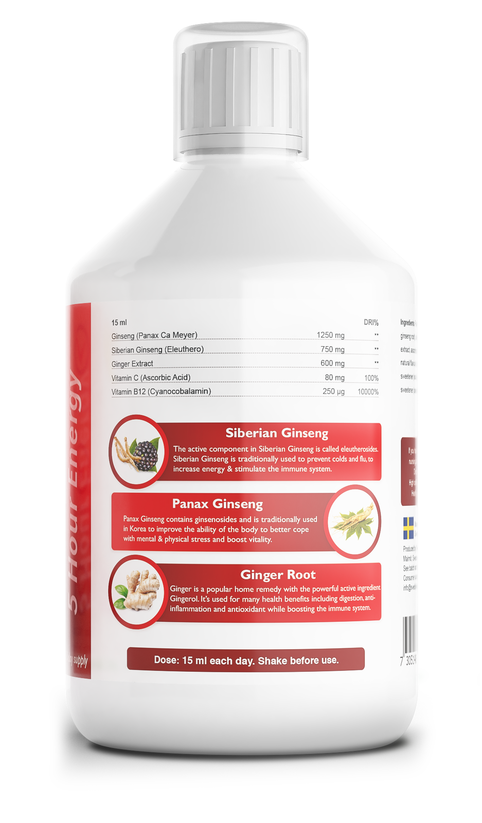 Ginseng 2000 mg - gyömbér kivonattal - 500 ml