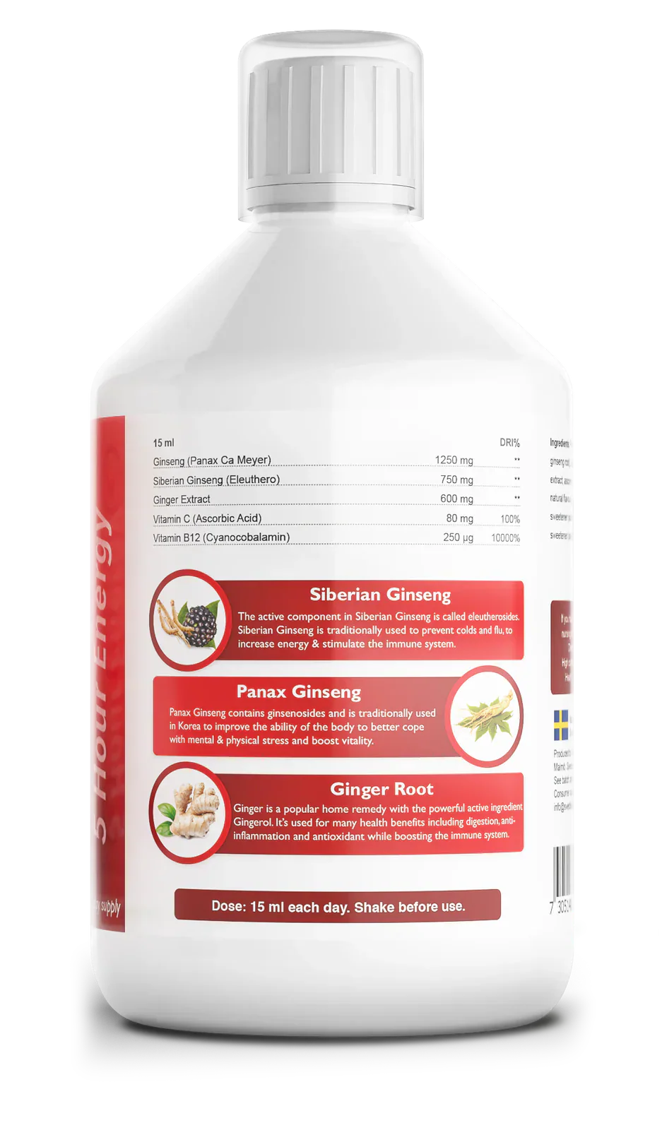 Ginseng 2000 mg - gyömbér kivonattal - 500 ml