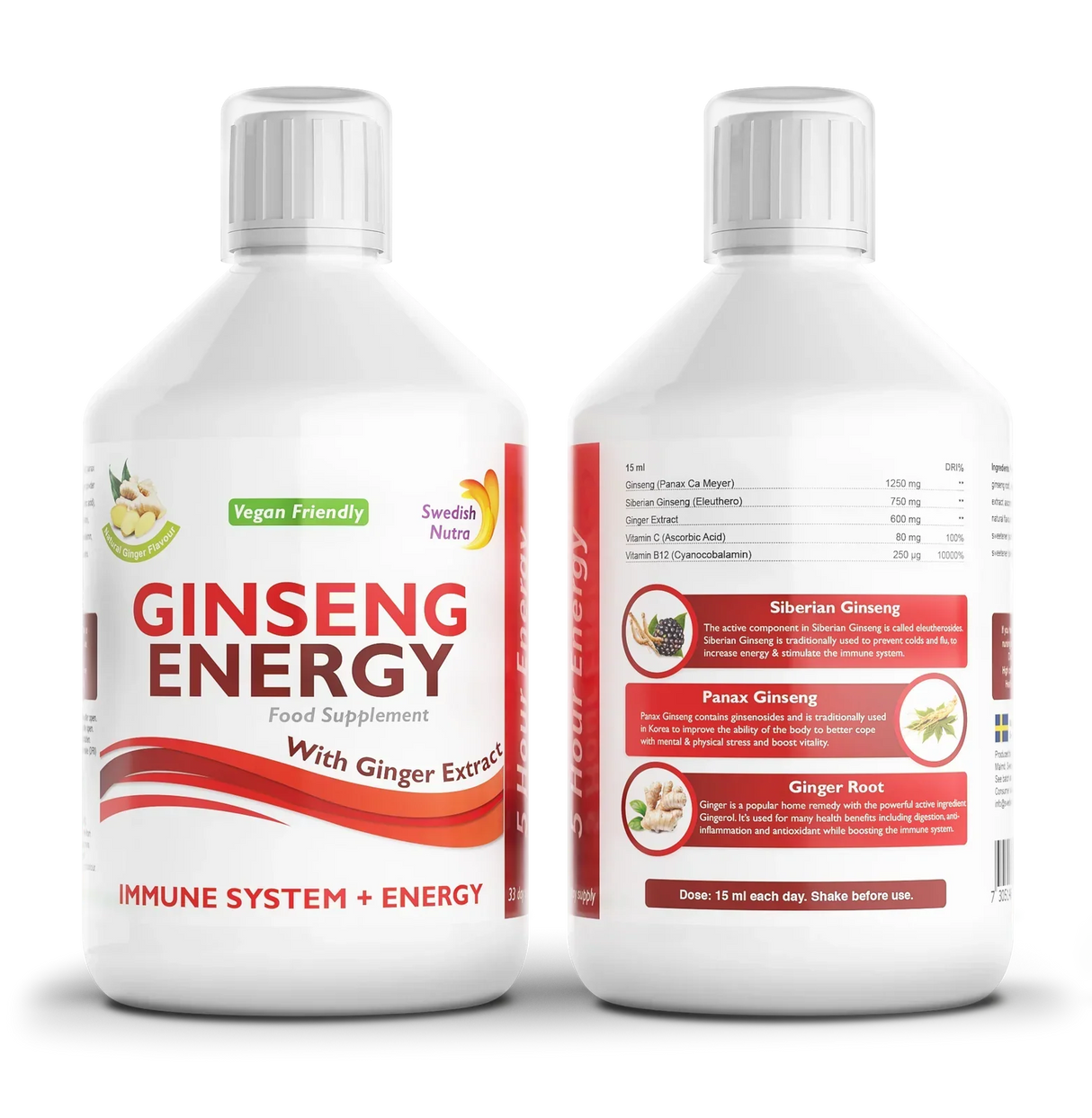 Ginseng 2000 mg - gyömbér kivonattal - 500 ml