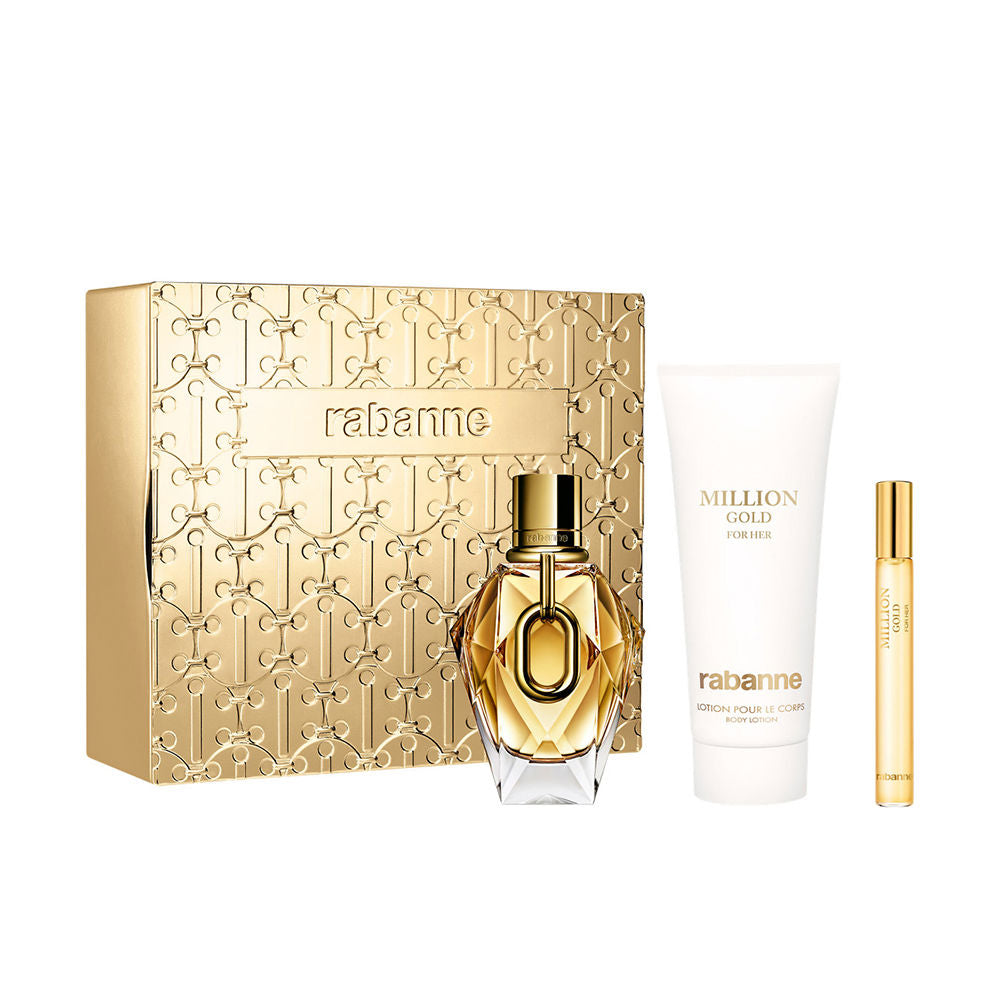 SET MILLION GOLD FOR HER Eau de Parfum 90ml + BODY LOTION 100ml + travel SPRAY 10ml - Nutra Best Europe