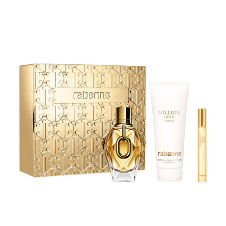 SET MILLION GOLD FOR HER Eau de Parfum 90ml + BODY LOTION 100ml + travel SPRAY 10ml - Nutra Best Europe