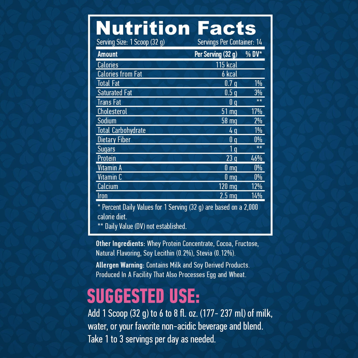 100% All Natural Whey Protein / Natural Cacao - 0.454 kg - Nutra Best Europe