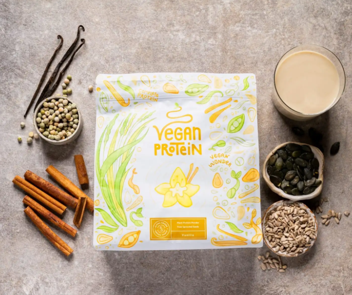 Vegan Protein (Vanilla) + Enzyme Complex - (2 x 600 g) - Nutra Best Europe