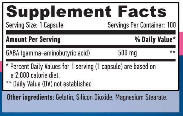 Gaba 500 mg / 100 Caps. - Nutra Best Europe